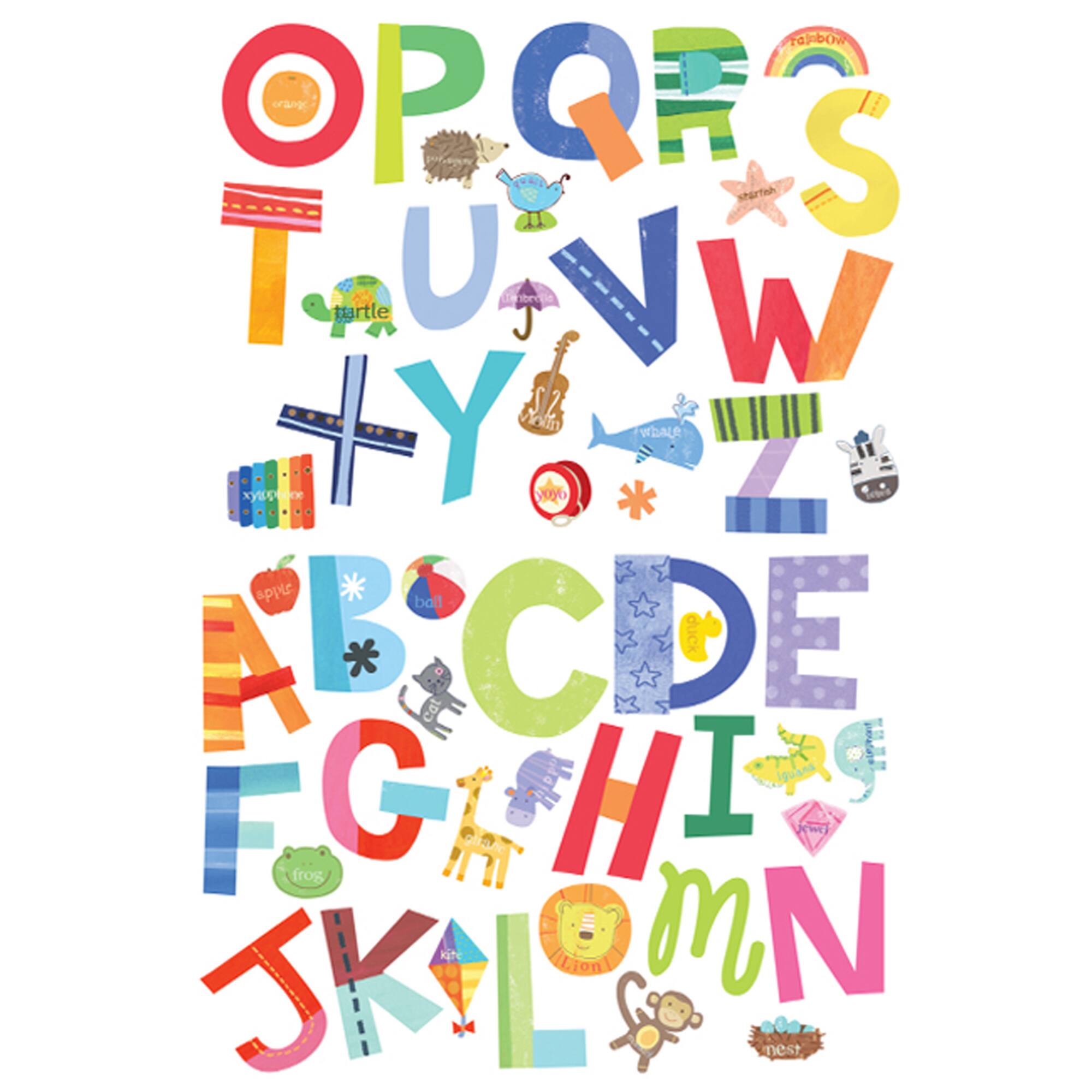 Wallies® Alphabet Fun Vinyl Decal Set